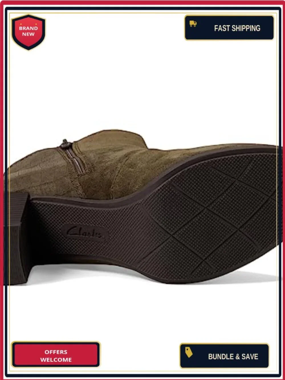 Women's Suede Chelsea Boots Ankle Zip Block Heel Pull-On